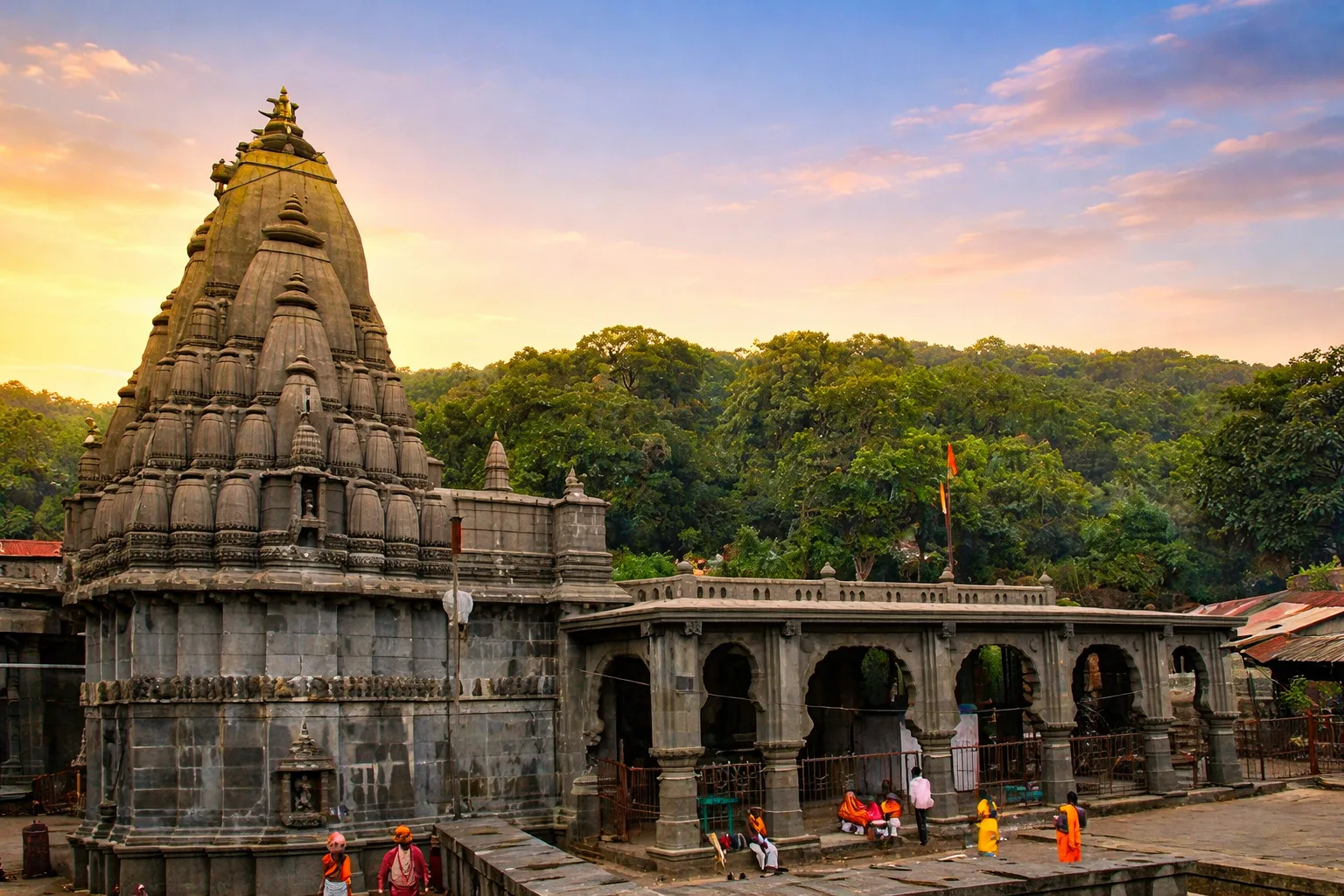 Bhimashankar forest and temple view